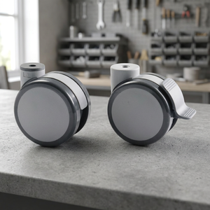 Superior Quality Traditional Design Plastic Caster Wheels Nylon + PU Tires 100mm Diameter BIFMA Load Capacity Plain Furniture - Product Image 3