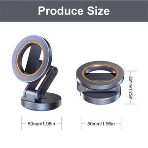 ที่วางโทรศัพท์ในรถยนต์แม่เหล็กแม็กเซฟ ยูนิเวอร์แซล 360 °   ขาตั้งนำทางในรถยนต์แบบพับได้ หมุนได้ คุณภาพสูง ไม่สามารถชาร์จได้ วัสดุ ABS+PC - Product Image 6