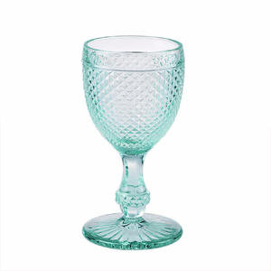 Ensemble de gobelets en verre coloré <span class=keywords><strong>à</strong></span> motif diamant vintage, style européen, <span class=keywords><strong>verres</strong></span> <span class=keywords><strong>à</strong></span> <span class=keywords><strong>vin</strong></span> <span class=keywords><strong>à</strong></span> pied court, capacité 301-400 ml, 6-10 pièces - Product Image 5