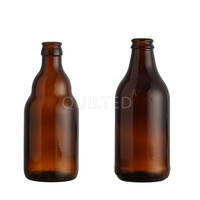 Bouteille en verre clair ambre noir mat 330Ml 33Cl bière avec emballage client bouteille de jus bière