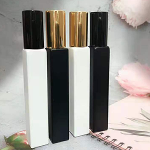 Wholesale Custom Refillable 10ml Matte Black and White Frosted square <b>Empty</b> Atomizer Travel Size Pump <b>Spray</b> Perfume <b>Bottles</b> - Product Image 4