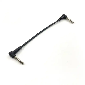 Lot de 6 câbles audio mono 20 cm colorés pour instruments, câbles de raccordement pour pédales d'effets et cordons de pédalier de guitare - Product Image 6