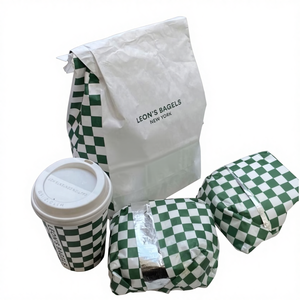 Benutzer definierte Marke Logo Druck Fast Food Restaurant Verpackungs boxen Wachspapier für <span class=keywords><strong>Burger</strong></span> French Fried Chip Sandwich <span class=keywords><strong>Box</strong></span> und Tasche - Product Image 1