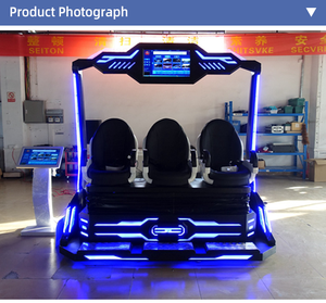Dreamland 9D VR 3 Asientos Equipo de realidad virtual Simulador de realidad virtual 9D Película Cine 5D Montaña rusa Cine VR - Product Image 3