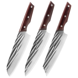 Couteau de cuisine de haute qualité, couteau de chef, couteau à découper, couteau de cuisine en acier inoxydable forgé avec manche en bois coloré - Product Image 1