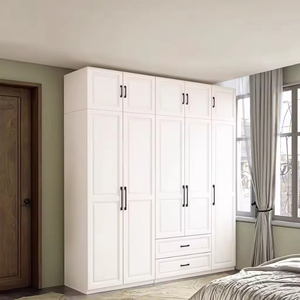 White Wooden Modern Eco-Friendly Bedroom <strong>Wardrobe</strong> Cabinets with Convertible luxury and <strong>Hanging</strong> Features <strong>Wardrobes</strong> - Product Image 2