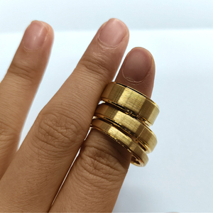 Groothandel Geborsteld Tungstenen Trouwring <span class=keywords><strong>Wolfram</strong></span> Ringen Gouden <span class=keywords><strong>Ring</strong></span> Blanks - Product Image 4