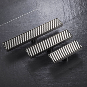 Watermark Black Drain de douche linéaire en acier inoxydable 304, anti-corrosion, avec insert pour carrelage, sortie <span class=keywords><strong>centrale</strong></span> de 50 mm, pour <span class=keywords><strong>baignoire</strong></span> - Product Image 2