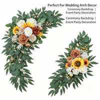 Guirlande de fleurs artificielles pour arche de mariage, toile de fond, allée d'entrée, réception de gala, fête d'hôtel, accessoire photo, aménagement de vitrine