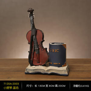 En gros Personnalisé Vintage Résine Stylo Récipient Modèle Statuette de <span class=keywords><strong>Saxophone</strong></span> Violon Livre Porte-Crayon pour Bureau Design Unique - Product Image 4