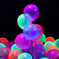 Kit d'arche de guirlande de ballons phosphorescents, lumineux aux UV, fluorescents, gonflables, pour fête d'anniversaire, néon