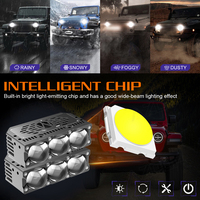 Lumière de calandre LED AKE Z3 Pro pour voiture, faisceau haut/bas, 160W, 6500K, couleur blanche, trois projecteurs, lumières de calandre, couleur personnalisée