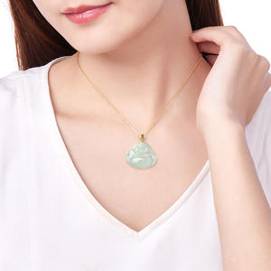 จี้พระพุทธรูปหยกธรรมชาติ ประดับทอง 18K พร้อมใบรับรองการประเมินราคา ของขวัญใบรับรองการประเมินราคา D189 - Product Image 2