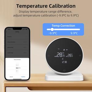 Actionneur de <span class=keywords><strong>thermostat</strong></span> WiFi sans fil pour chaudière à eau et à <span class=keywords><strong>gaz</strong></span>, contrôleur de température RF Tuya à piles, certifié CE IP20 - Product Image 6