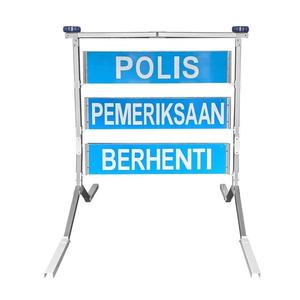 علامة مؤقتة محمولة سريعة الإعداد قابلة للطي من الألومنيوم ، علامة حاجز مراقبة حركة المرور ، علامة كتلة الطريق مع شمع - Product Image 1