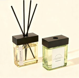 Diffusore di vetro quadrato 120ML a lunga durata per bottiglie di vetro fiancabile aromaterapia <span class=keywords><strong>casa</strong></span> fresca con servizio completamente personalizzato - Product Image 1