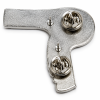 Épinglette en émail vintage personnalisée pour barbier, séchoir à cheveux, ciseaux, badge de salon, cadeau pour coiffeur, épinglette de revers, vente en gros, OEM, ODM, épinglette en métal