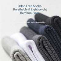 Herren Einfarbige Bambusfaser-Crew-Socken 200N Hochdichte Strickstrümpfe Atmungsaktiv Antibakteriell Deodorant Business-Anzugsocken