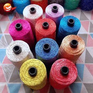Fil à paillettes en polyester Lurex Fdy fantaisie 3 mm pour tricot à la main, couleur argent, perles scintillantes, fil à sequins pour le crochet - Product Image 3