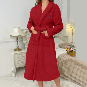<span class=keywords><strong>Pigiama</strong></span> Termico in <span class=keywords><strong>Velluto</strong></span> Corallo per <span class=keywords><strong>Donna</strong></span>, Caldo e Casual, con Colletto, Tinta Unita, per Autunno e Inverno - Product Image 2