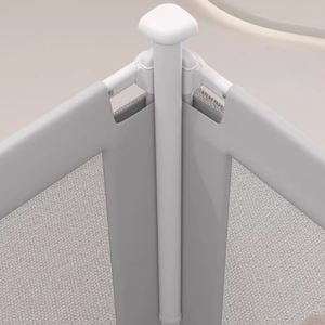 Cadre en métal robuste certifié CE Double système de verrouillage Respirant Tissu Oxford Hauteur réglable Rails de lit pour la sécurité des enfants - Product Image 2