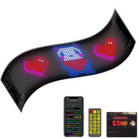 Écran LED flexible pour publicité automobile, écran LED couleur pleine pour fenêtre arrière de voiture, écran défilant pour sous-titres