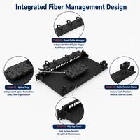 Coffret de distribution de fibres optiques (ODF) 1U de 19 pouces en acier laminé à froid, avec revêtement anti-corrosion, plateau de raccordement intégré et câblage frontal
