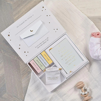 Boîte à cartes postales de rangement d'emballage en papier pliable à fermeture magnétique rose élégante pour ensemble de boîte de cadeaux de bébé nouveau-né cosmétique vêtements