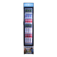 Vitrina Refrigerada Vertical para Bebidas con Puerta de Vidrio para Supermercado