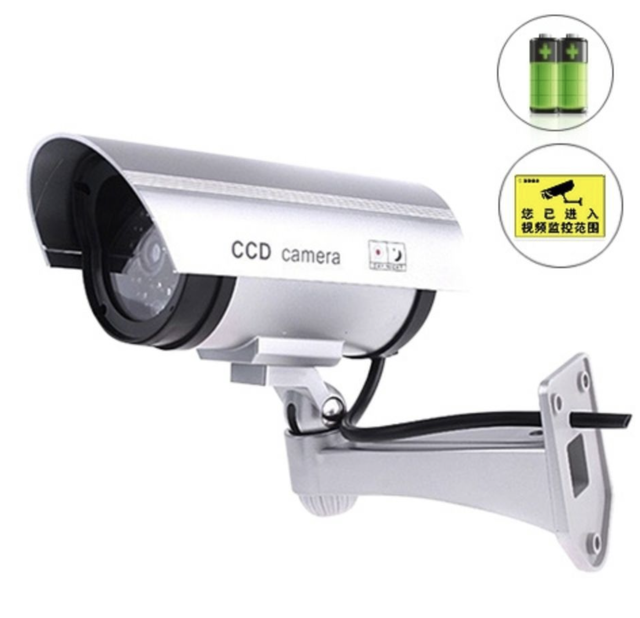 Dummy Security Camera Infrared LED Blink Flashing Light CCTV Waterproof