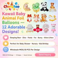 Nouveaux Ballons en Forme d'Animaux de Dessin Animé pour Fête d'Anniversaire d'Enfants - Panda, Lapin - Ballons en Aluminium en Forme d'Animaux de Dessin Animé - Fournitures de Célébration