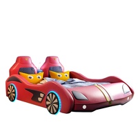 Kinderen Rode Raceauto Twin Bed Kid's Slaapkamer Meubels Raceauto Bed met licht Nieuw