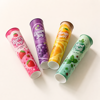 Boîtes d'emballage en papier ondulé personnalisées pour sorbets italiens Grantita, glaces et bâtonnets glacés, supports pour desserts glacés pour la vente de nourriture de rue