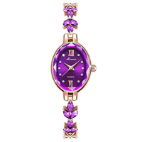 Montre-bracelet à quartz pour femme, design feuille orné de diamants, écologique et tendance, en alliage, vente directe usine, stock disponible