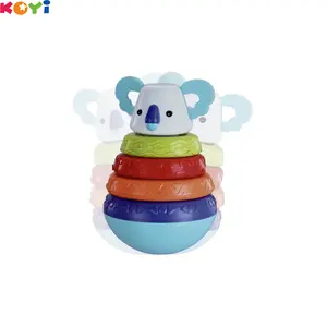 Mới nhất trẻ em Montessori Đồ chơi nhựa PVC Tumbler Đồ chơi cầu vồng xếp chồng vòng đồ chơi Tumbler xếp chồng lên nhau cho trẻ em