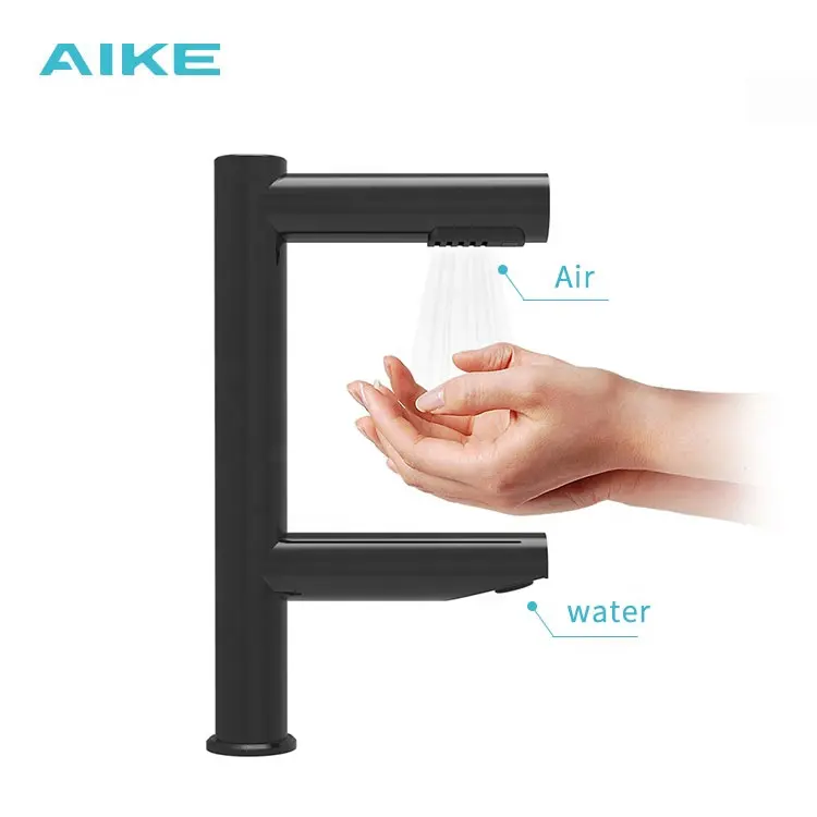 Ak7130 novo design inovador aço inoxidável portátil 2 em 1, torneira do banheiro pia com secador de mão