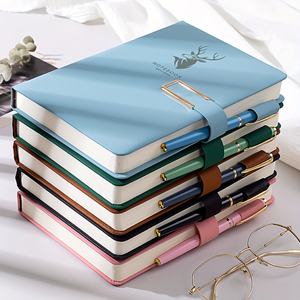 Cuaderno A5 de Cuero con <span class=keywords><strong>Tapa</strong></span> <span class=keywords><strong>Dura</strong></span>, Encuadernación Cosida, Banda Elástica, Tipo Carpeta, Logotipo Personalizado en Relieve, Ranura <span class=keywords><strong>Invisible</strong></span> para Bolígrafo, 80 Hojas - Product Image 6