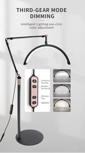 LED-Nachttischlampe Halbmond-Ringlicht mit Fernbedienung Wimpern-Ringlicht mit Ständer Halbmondförmiges Videolicht für Wimpern-Schönheit - Product Image 6