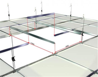 Cadre de plafond en métal, clips de grille de plafond acoustique