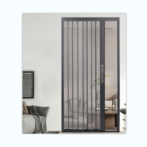 <span class=keywords><strong>Porte</strong></span> moustiquaire coulissante en aluminium à plis bon marché, anti-effraction et anti-moustiques - Product Image 2