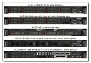 Serveur en rack 1U ThinkSystem SR645 V3, densité 4LFF |   EPYC 9534 |   RAID 5350 |   Kit de rails inclus |   32 Go DDR5 |   En stock - Product Image 3