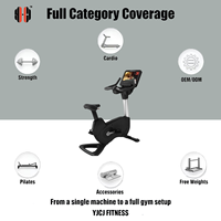 Vélo d'appartement avec écran numérique, guidon avant, selle réglable, pédales et base de support stable pour équipement de fitness commercial