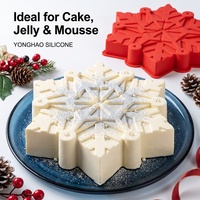 Moule en silicone flocon de neige de qualité alimentaire FDA, motif 3D détaillé, antiadhésif, sans BPA, outil professionnel pour savon, gâteau, pâtisserie, bricolage, four