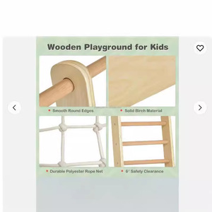 Gỗ Trượt Trẻ Em Gỗ Leo Núi Khung Sân Chơi Trong Nhà Cho Trẻ Em Trong Nhà Bằng Gỗ Bé Trượt Và Đu Leo Lên Dây Thừng Thang - Product Image 6