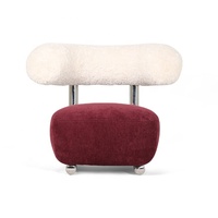 Fauteuils d'appoint modernes et créatifs, fauteuil simple en sherpa de luxe, fauteuil de salon pour la maison et l'hôtel