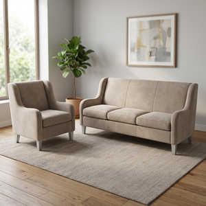 Blanco sofá de terciopelo dos asientos sofá moderno Vietnam servicio de abastecimiento - Product Image 3