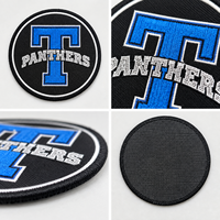 Patch brodé personnalisé pour streetwear, badge logo écologique thermocollant ou à coudre pour vestes, sweats à capuche et vêtements