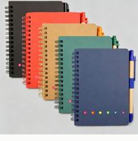 Carnet à spirales A5 en kraft avec notes adhésives, impression personnalisée