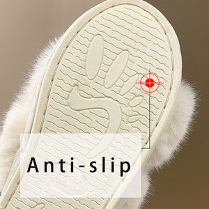Giày dép mùa thu 2024 lông xù mềm mại đế mút <span class=keywords><strong>EVA</strong></span> êm ái giữ ấm dành cho nữ, dép đi trong nhà cho bé gái và phụ nữ - Product Image 3