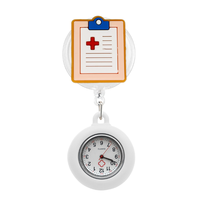 Montre de poitrine à fonction de rebond télescopique, motif cœur de dessin animé, en PVC souple, pour infirmière et médecin, en stock usine